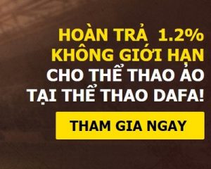 HOÀN TRẢ 1.2% KHÔNG GIỚI HẠN CHO THỂ THAO ẢO TẠI DAFA!